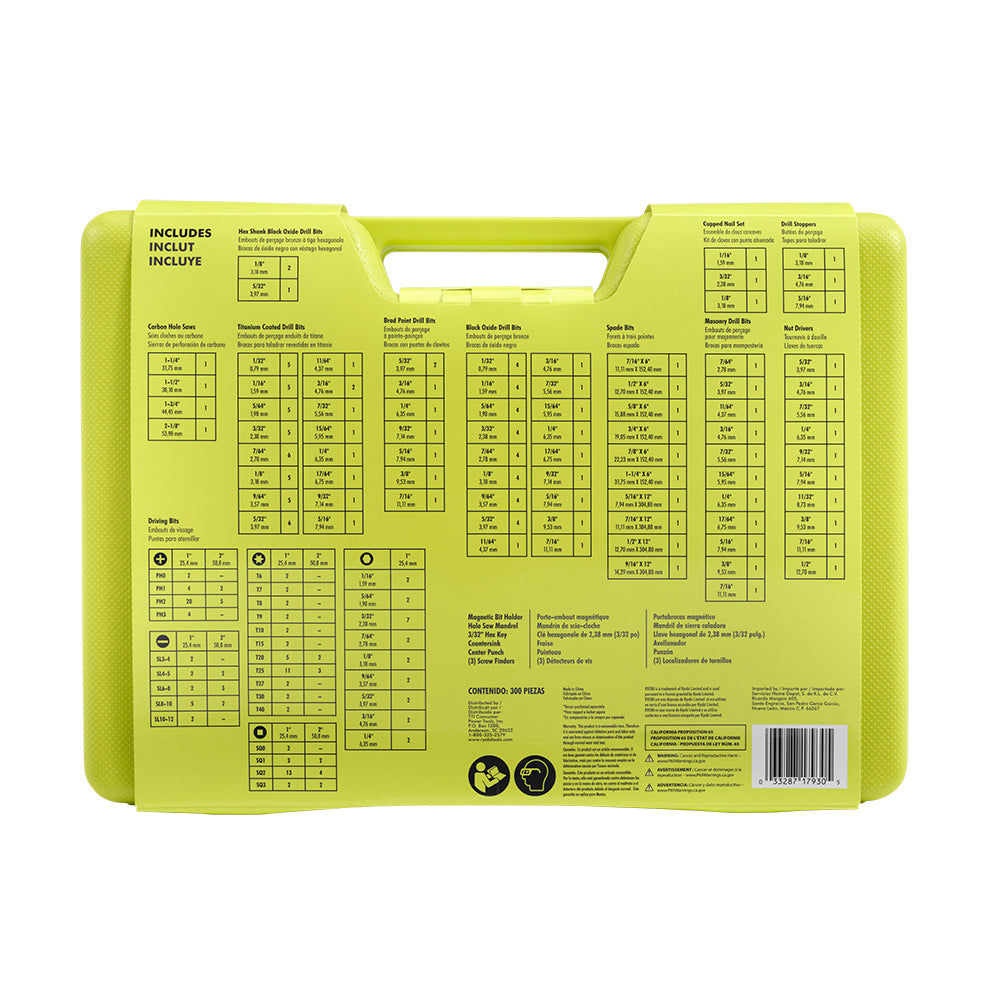Multi-Material Drill and Drive Kit (300-Piece) with Case - A983002