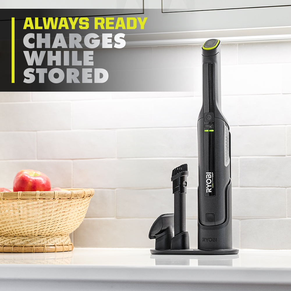 USB Lithium HP Compact Hand Vacuum Cleaner Kit with (2) USB Lithium 2.0 Ah Batteries and Charger - FVG65K