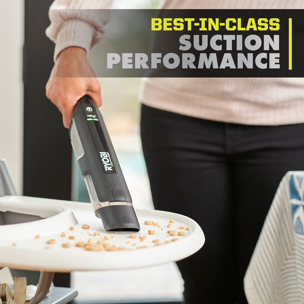 USB Lithium HP Compact Hand Vacuum Cleaner Kit with (2) USB Lithium 2.0 Ah Batteries and Charger - FVG65K