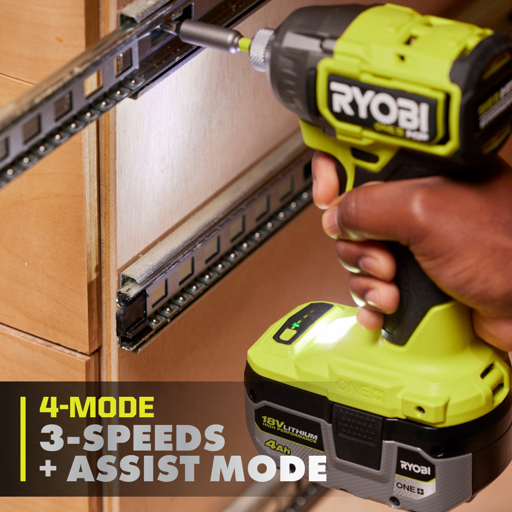 18V ONE+ HP Brushless 4-Mode 1/4" Hex Impact Driver - PBLID04B
