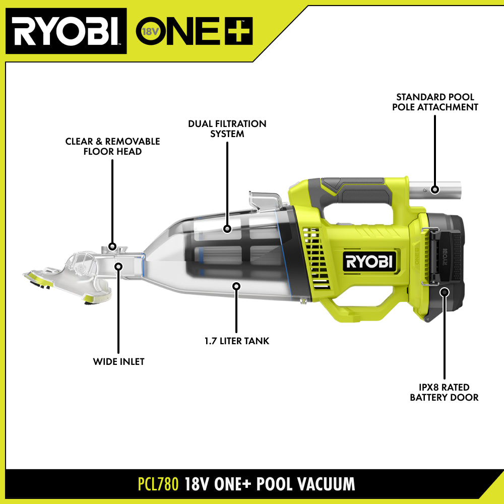 18V ONE+ Pool Vacuum Kit - PCL780K