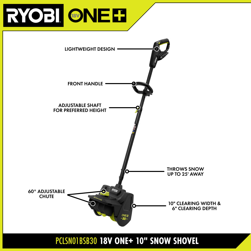 LIMITED EDITION 18V ONE+ 10" Snow Shovel - PCLSN01BSB30