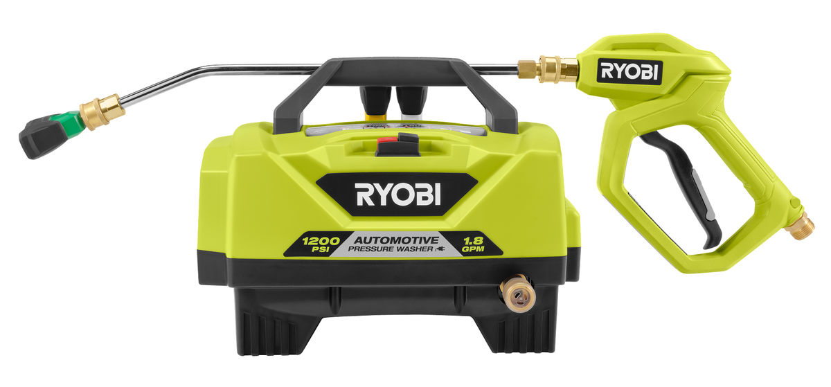 1200 PSI 1.8 GPM Cold Water Automotive High Flow Electric Pressure Washer Kit - RY14AM12