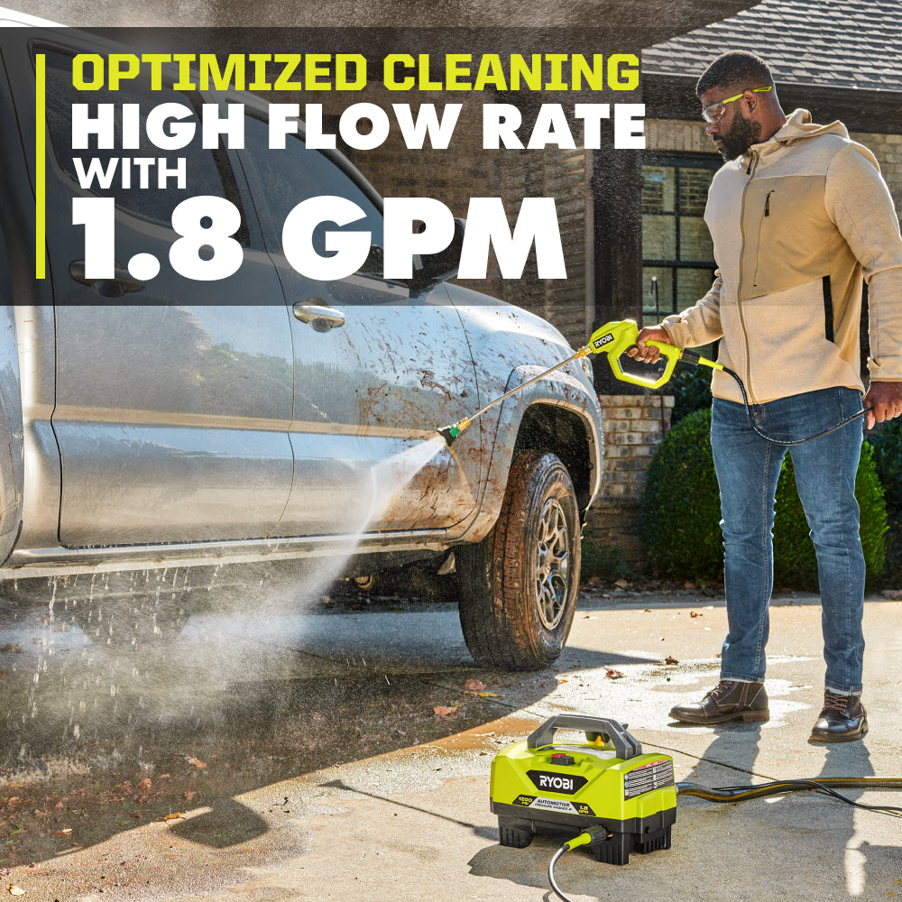 1200 PSI 1.8 GPM Cold Water Automotive High Flow Electric Pressure Washer Kit - RY14AM12