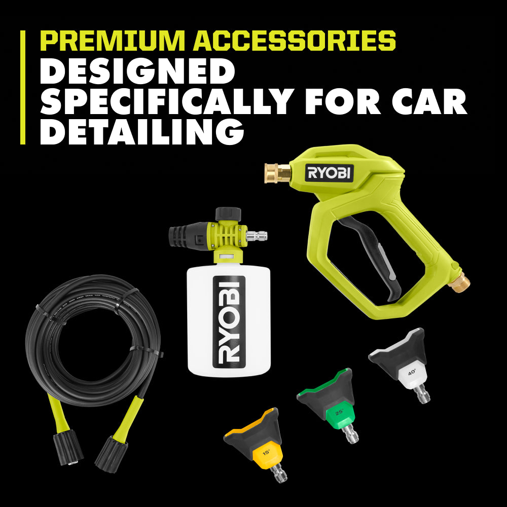 1200 PSI 1.8 GPM Cold Water Automotive High Flow Electric Pressure Washer Kit - RY14AM12