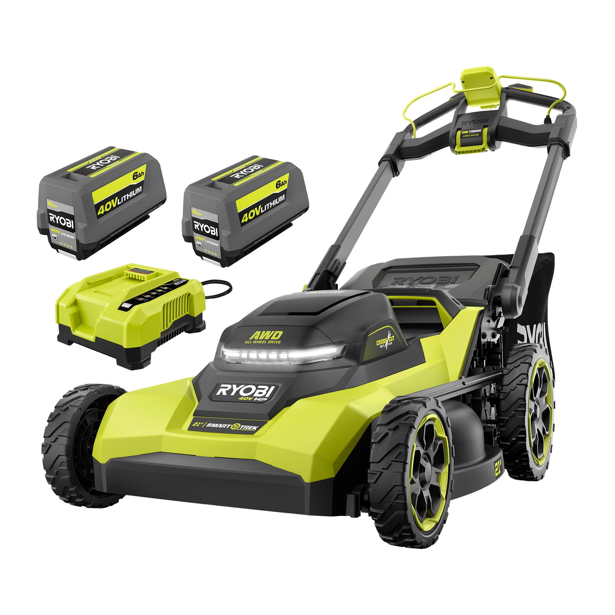 40V HP Brushless 21" Self-Propelled All-Wheel Drive Multi-Blade Mower Kit - RY40HPLM03K2