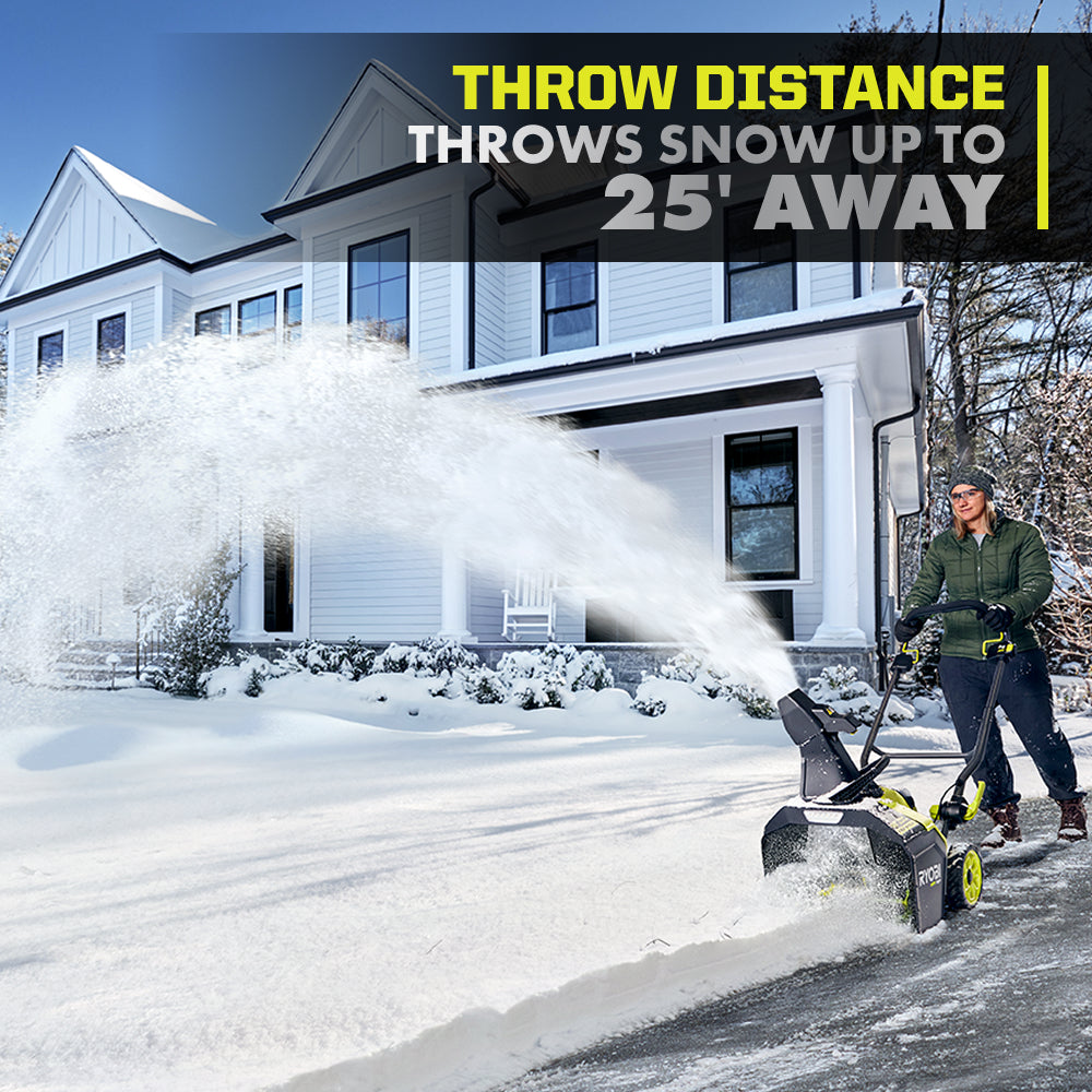 40V HP Brushless 18" Single-Stage Auger-Propelled Snow Blower Kit - RY40HPSN01K