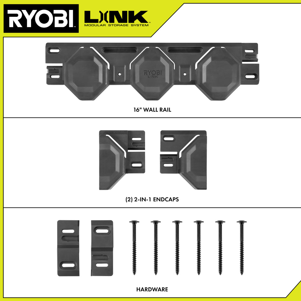 Wall Rail & 2-in-1 Endcap Set - STM510K