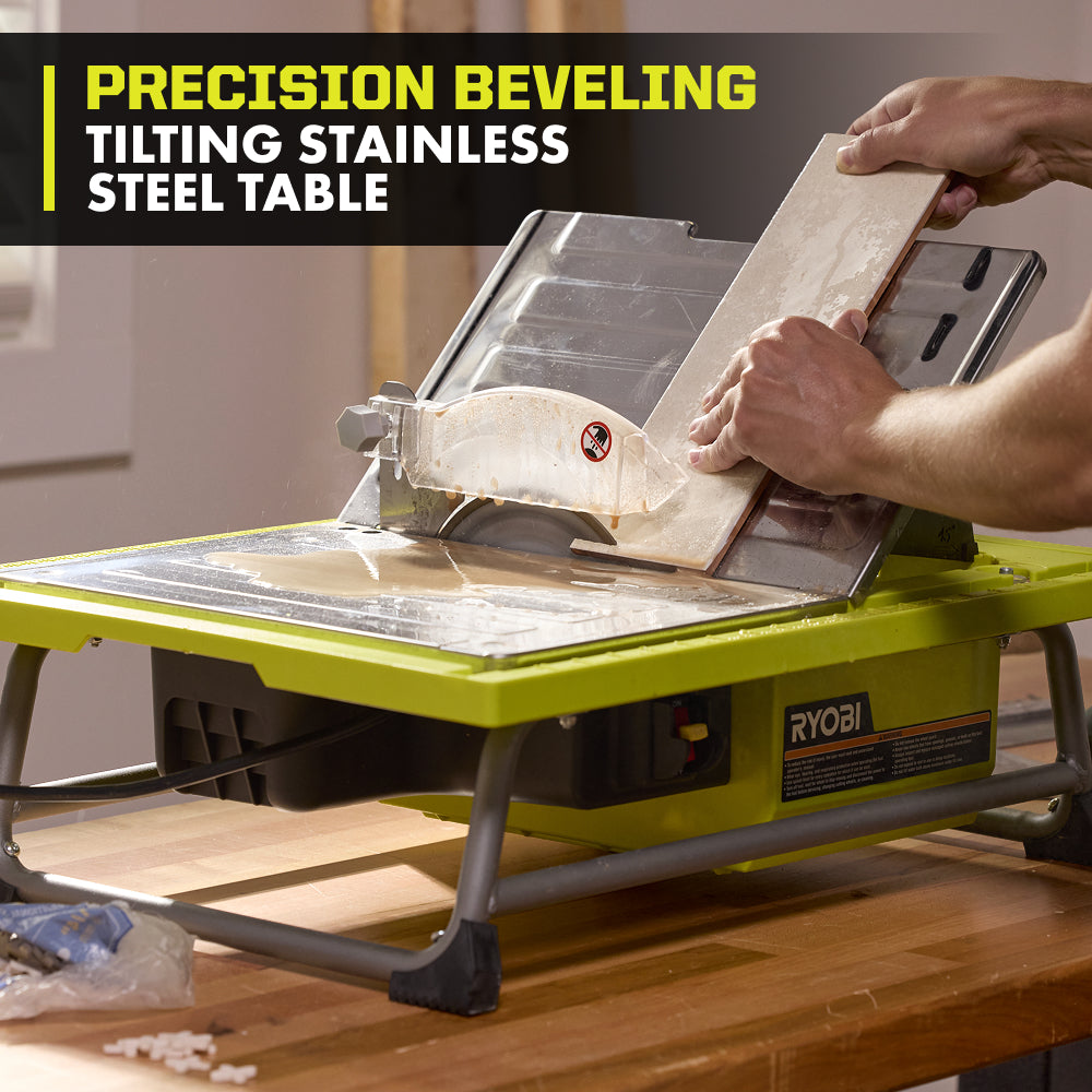 4.8 Amp 7" Diamond Blade Corded Wet Tabletop Tile Saw - WS722