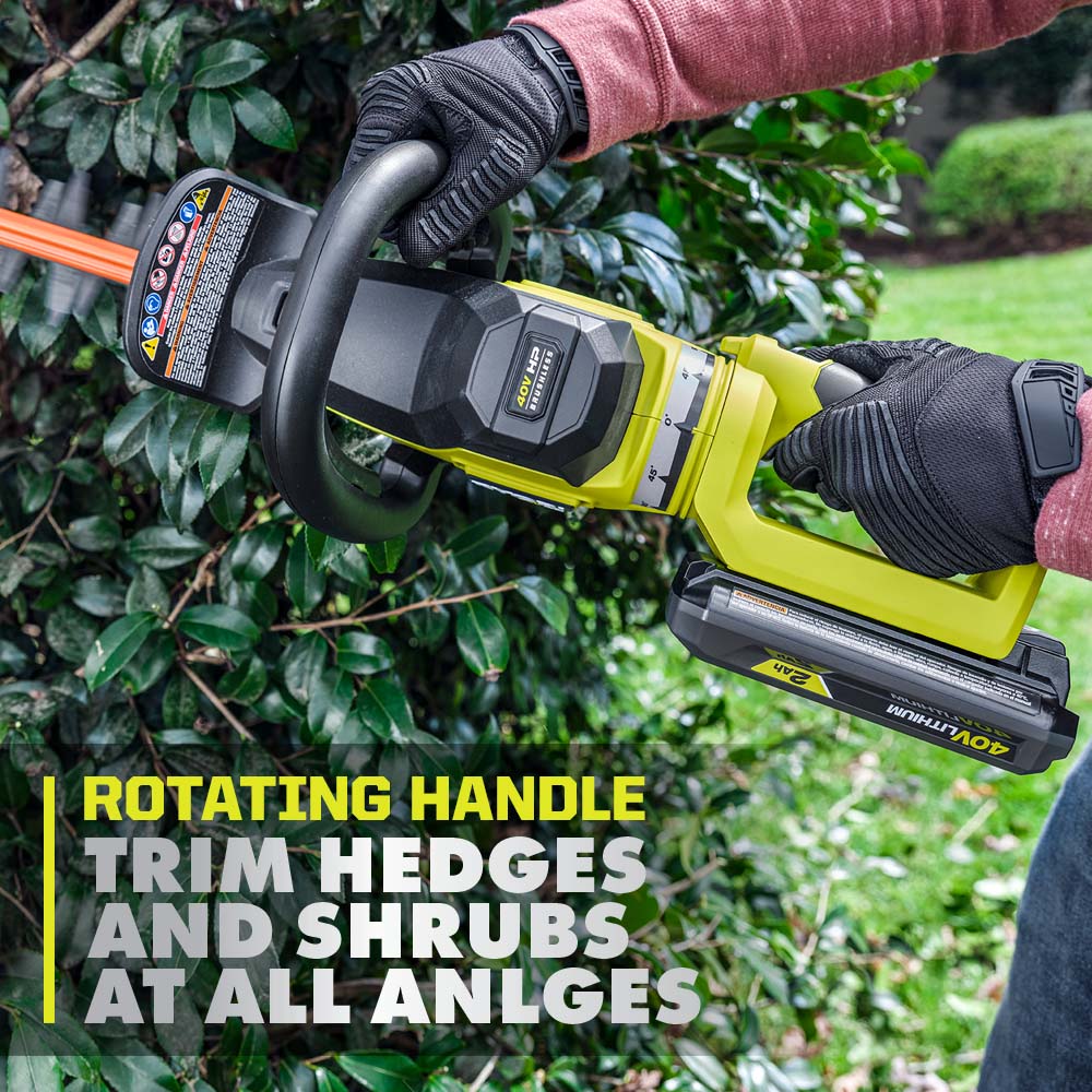 40V HP Brushless WHISPER SERIES 26" Hedge Trimmer - RY40606BTL