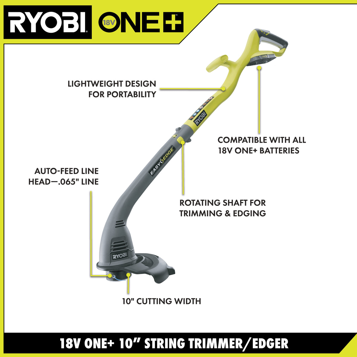18V ONE+ String Trimmer/Edger - P2003BTLVNM