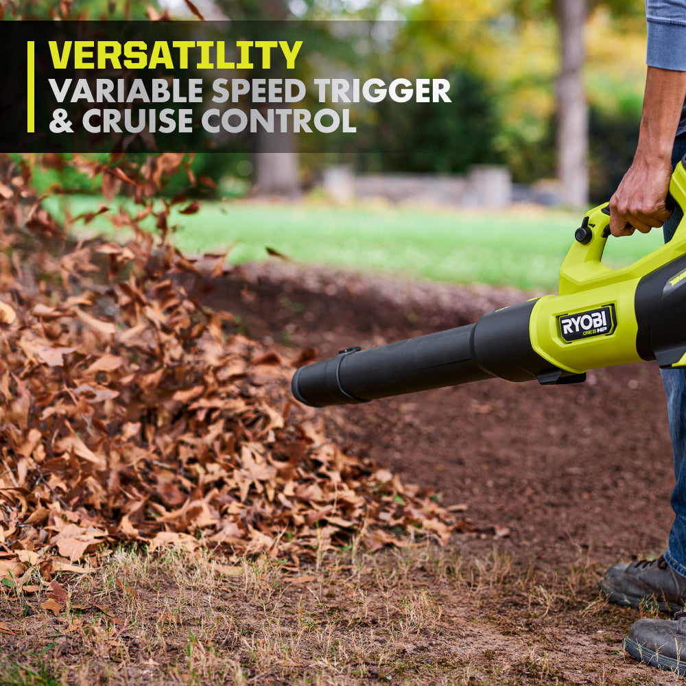 18V ONE+ HP Brushless WHISPER SERIES 510 CFM 130 MPH Battery Leaf Blower, 6.0 Ah Battery, Charger - PBLLB01K