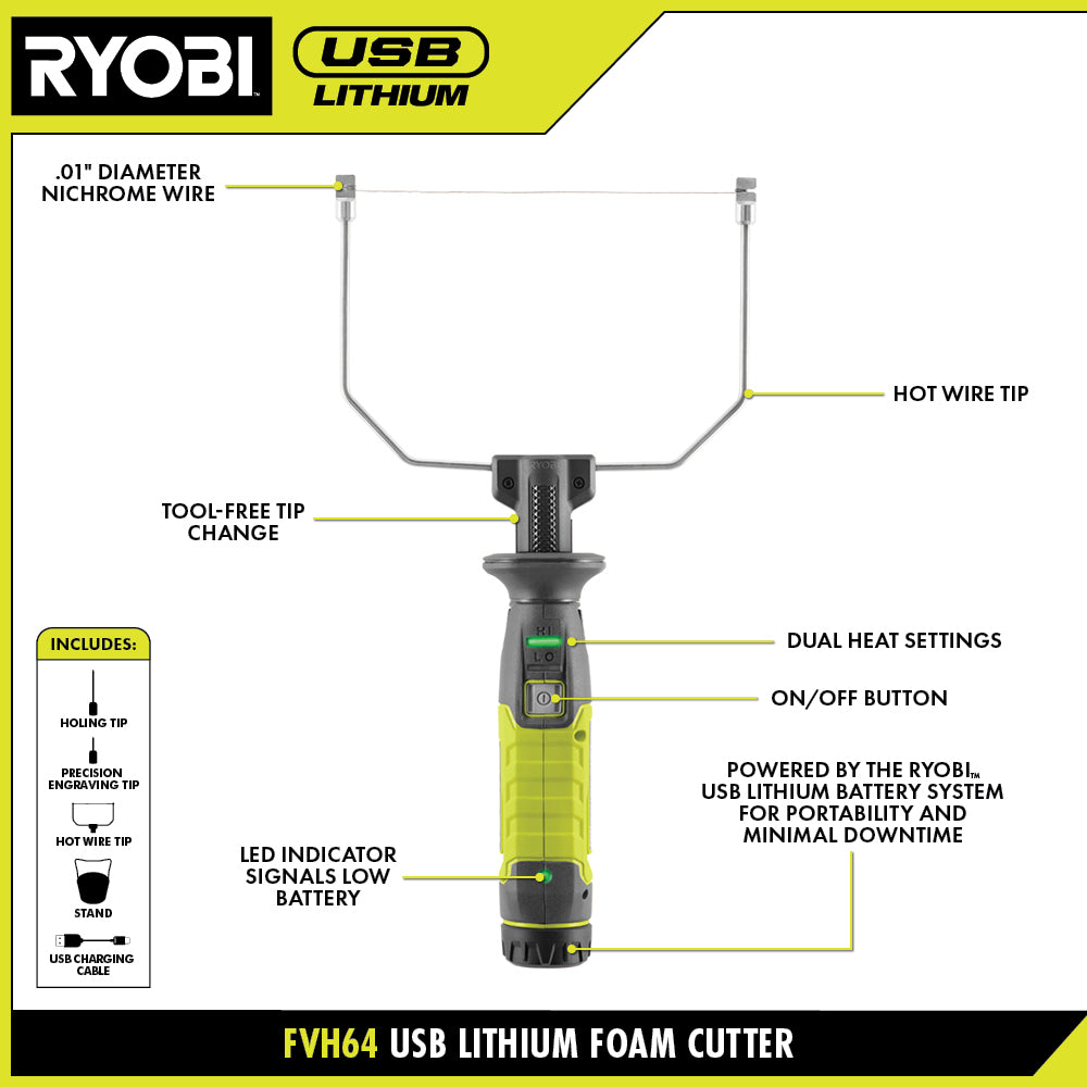 USB Lithium Foam Cutter Kit - FVH64K