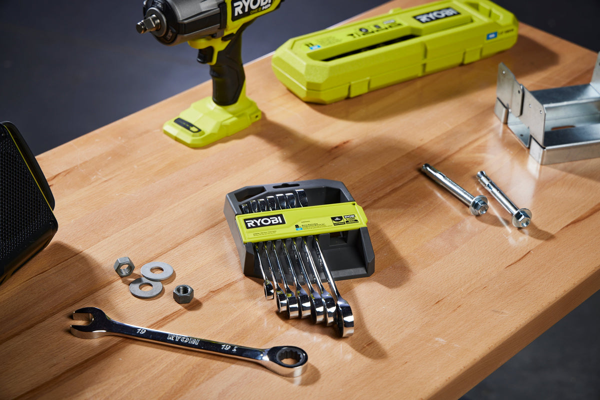 8 PC. Metric Ratcheting Combination Wrench Set - RHMTRW802