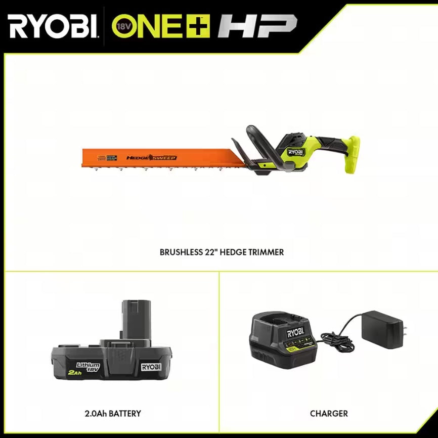 18V ONE+ HP Brushless 22" Hedge Trimmer Kit - P2680