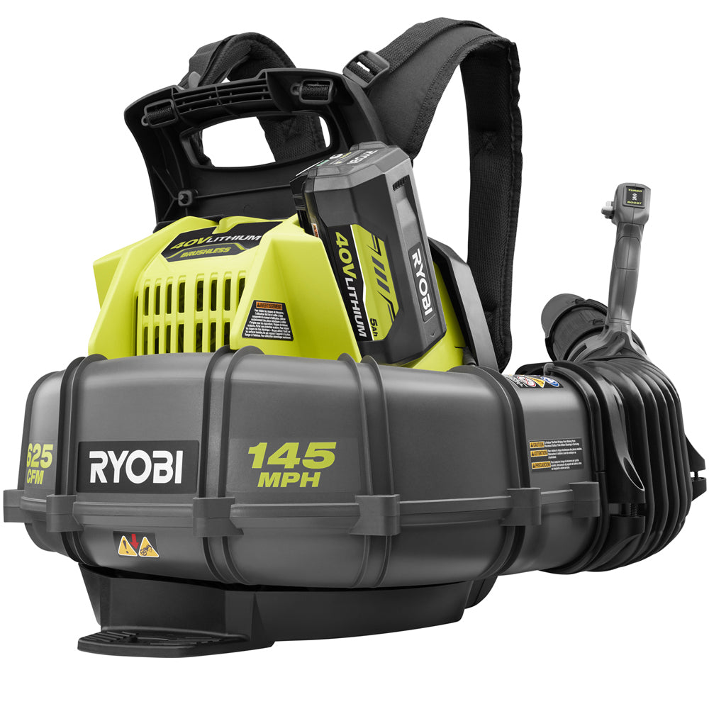 40V Brushless 625 CFM WHISPER SERIES Backpack Blower Kit - RY40440