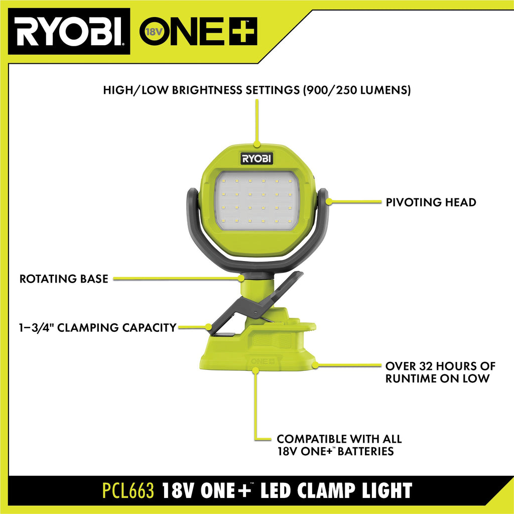18V ONE+ LED Clamp Light Kit - PCL663K1N