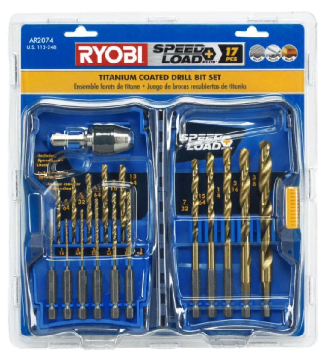 17 PC. Titanium Drill Bit Set - AR20741