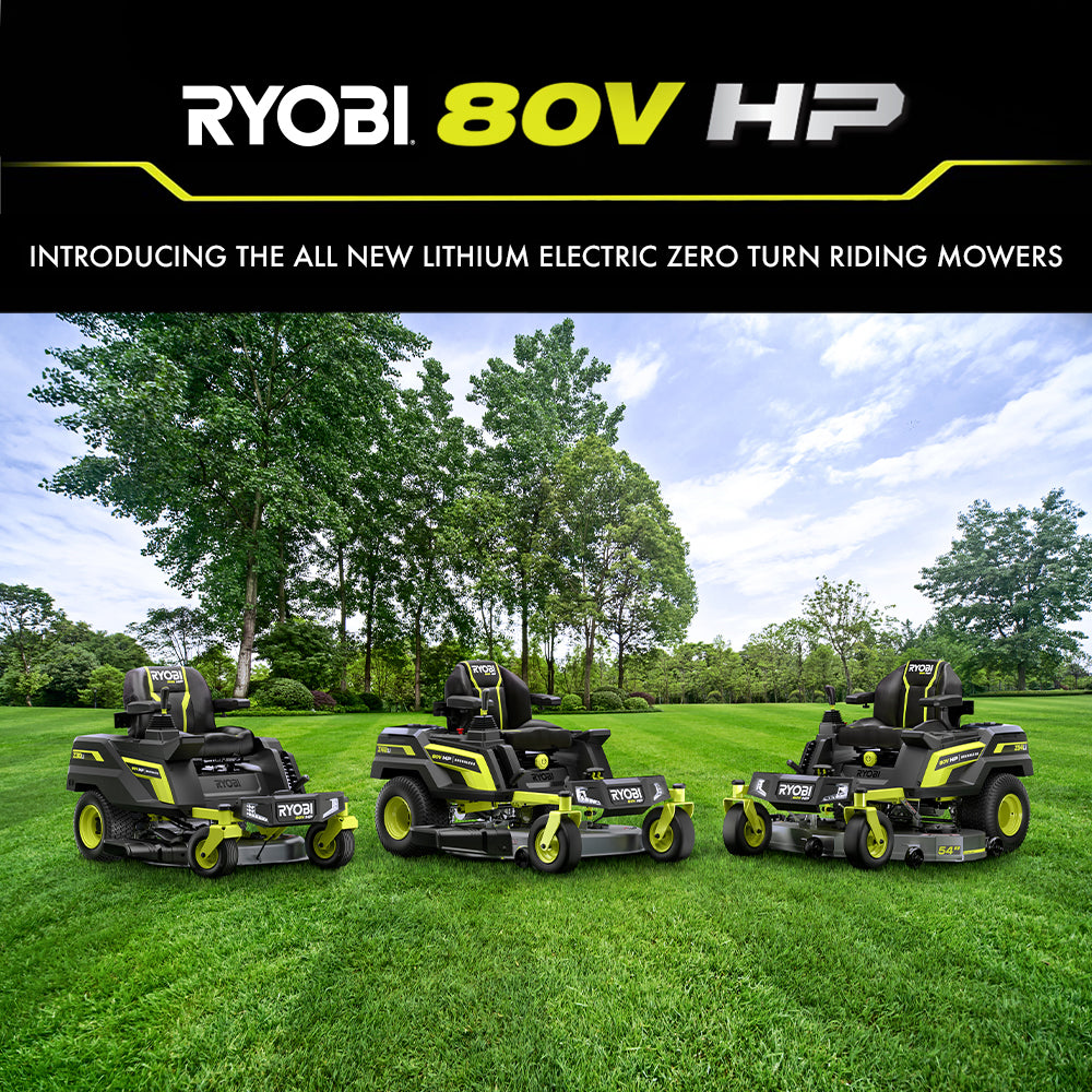 80V HP Brushless 42" Lithium Electric Zero Turn Riding Mower Kit - RYRM8021