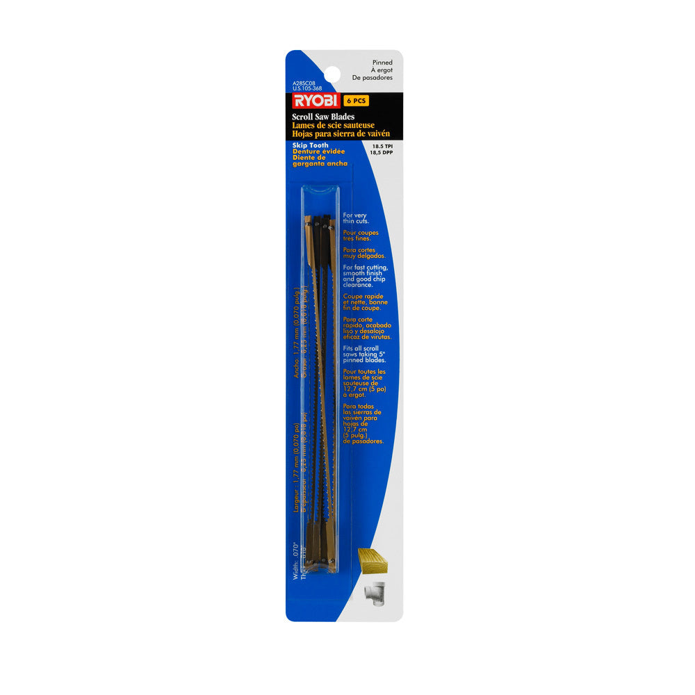 6 PC. Scroll Saw Blades - A28SC08