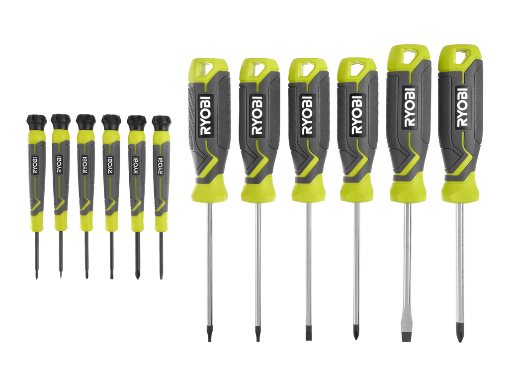 Screwdriver Set (12-Piece) with Cushion Grip Handles - RHSDS04