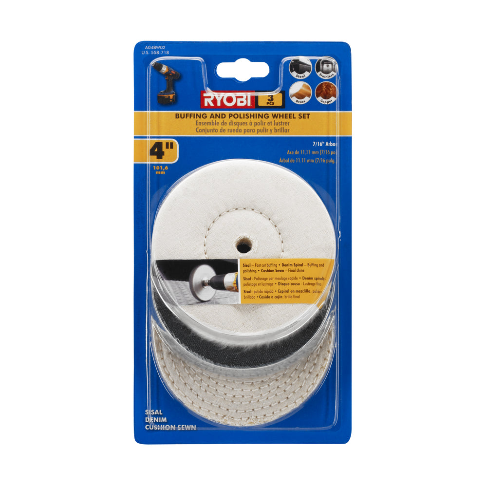 4" Buffing Wheel Set - A04BW02