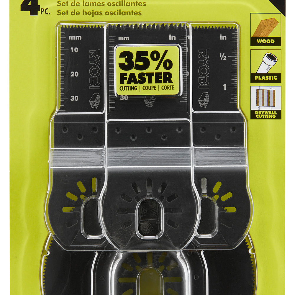 4 PC. Wood Oscillating Multi-Tool Blade Set - A24401
