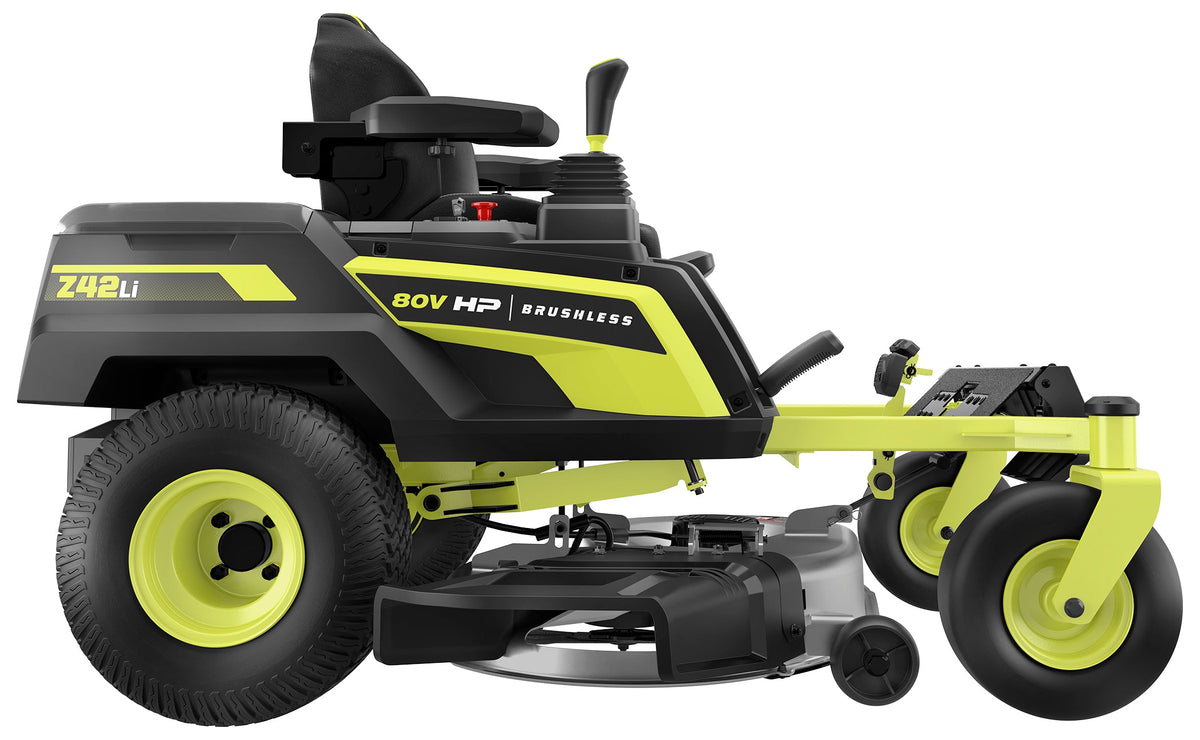 80V HP Brushless 42" Lithium Electric Zero Turn Riding Mower Kit - RYRM8021