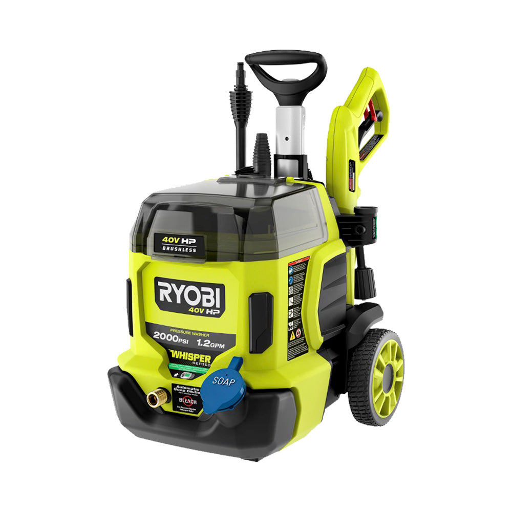 40V HP Brushless WHISPER SERIES 2000 PSI Pressure Washer - RY40306BTL