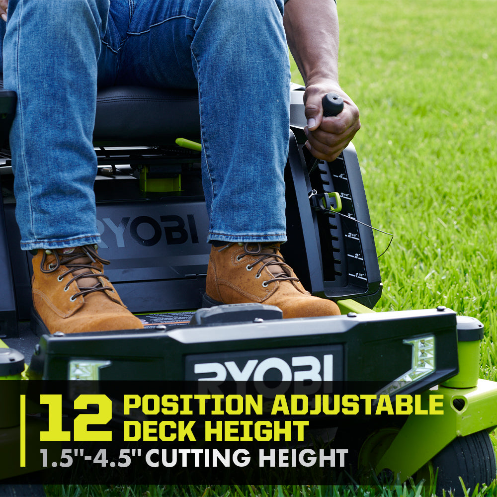 80V HP Brushless 30" Lithium Electric Zero Turn Riding Mower Kit - RYRM8010