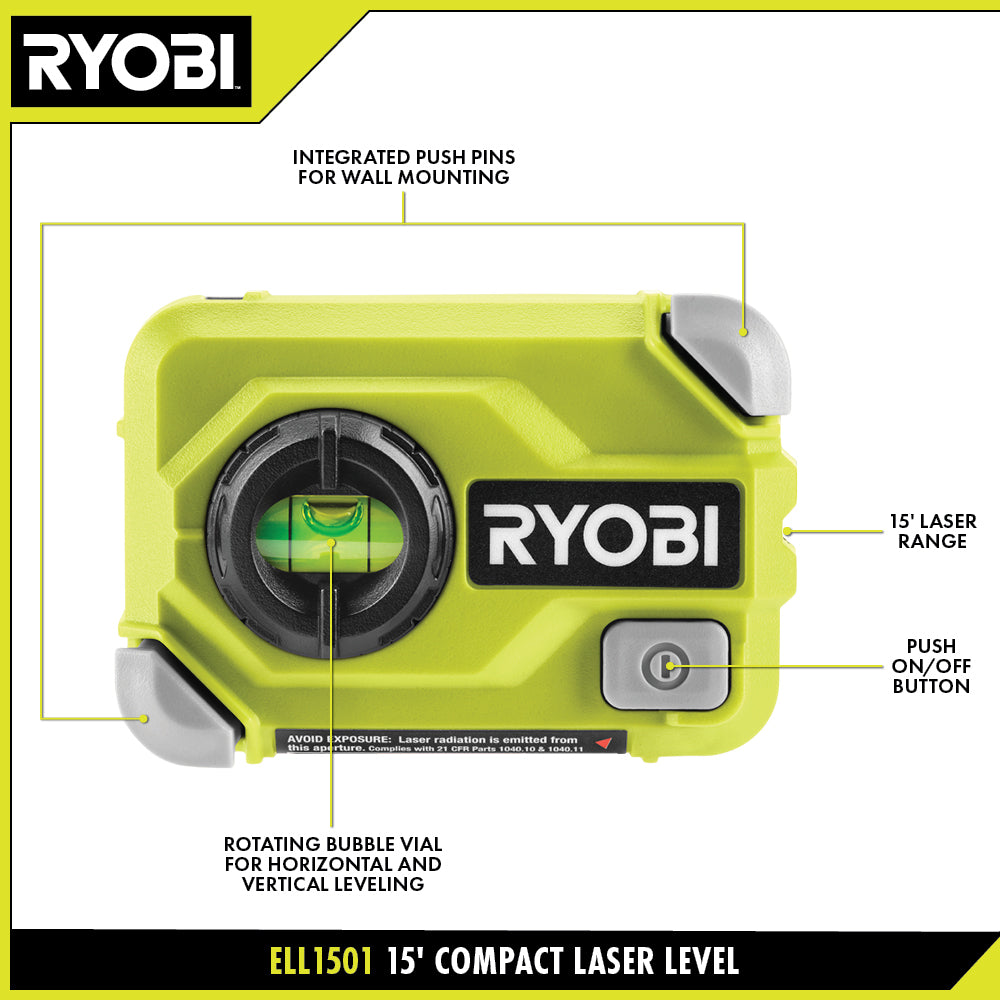 15' Compact Laser Level - ELL1501