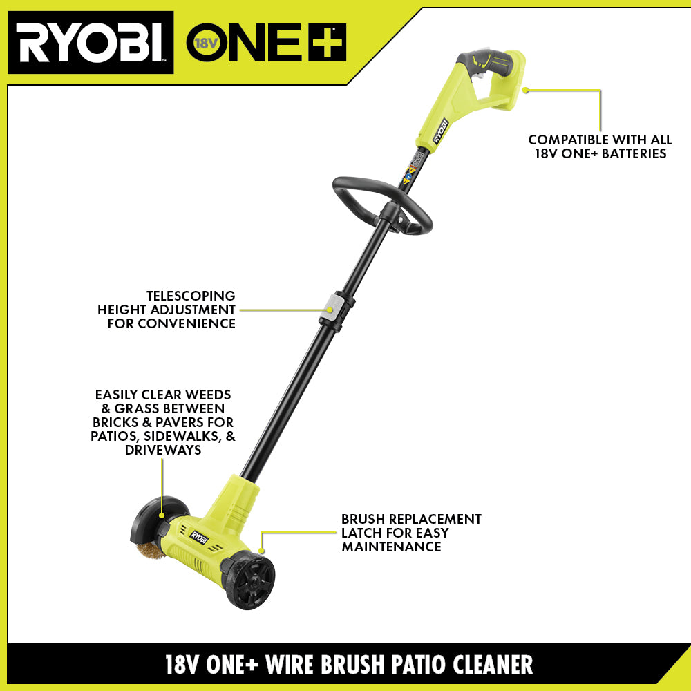 18V ONE+ Outdoor Patio Cleaner - Wire Brush - P2905BTL