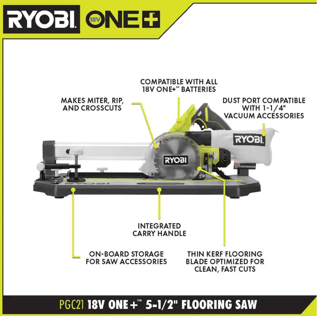 18V ONE+ 5-1/2" Flooring Saw - PGC21B