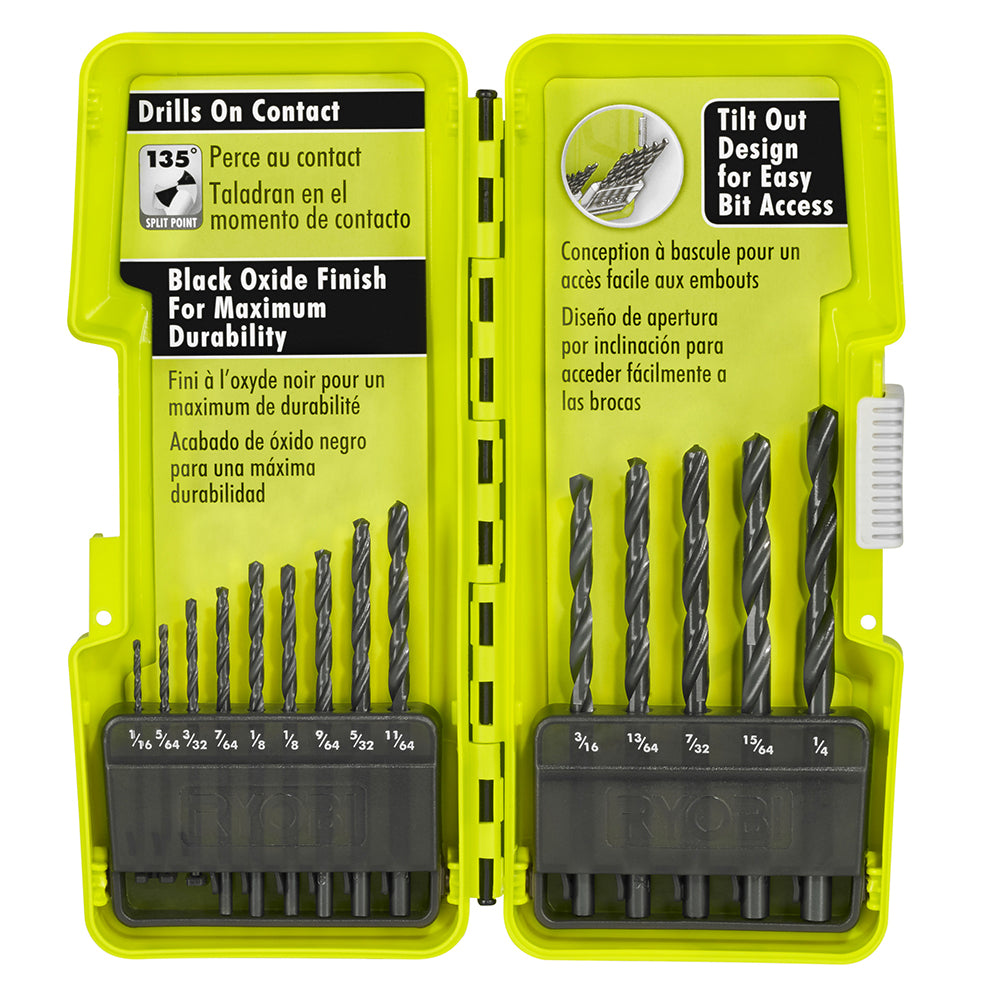 14 PC. Black Oxide Drill Bit Set - A10D14D