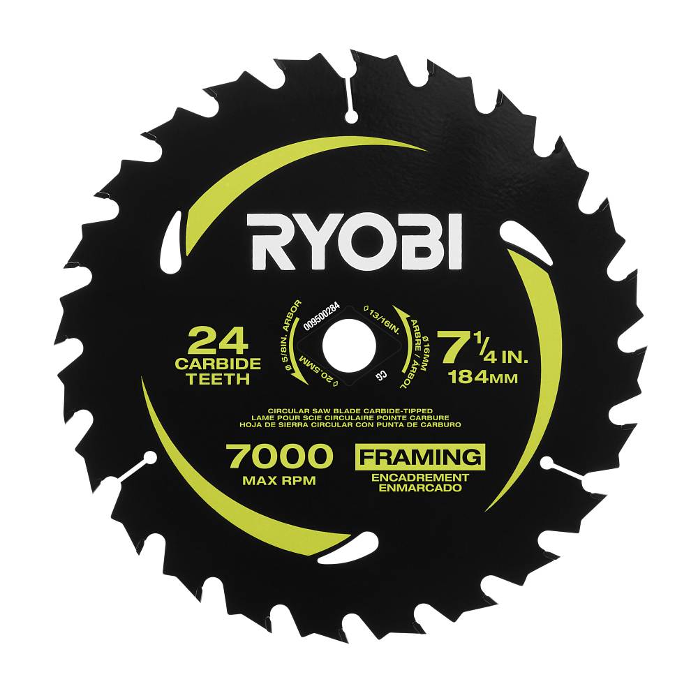 4 PC. 7-1/4" x 24T CARBIDE TEETH THIN KERF CIRCULAR SAW BLADE SET - A067401