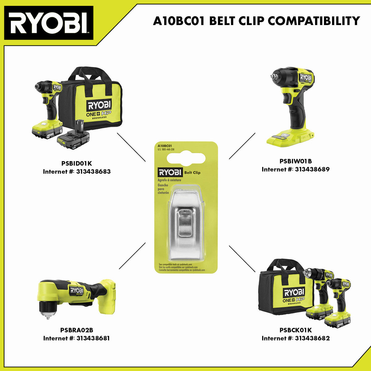 RYOBI Premium Belt Clip - A10BC01