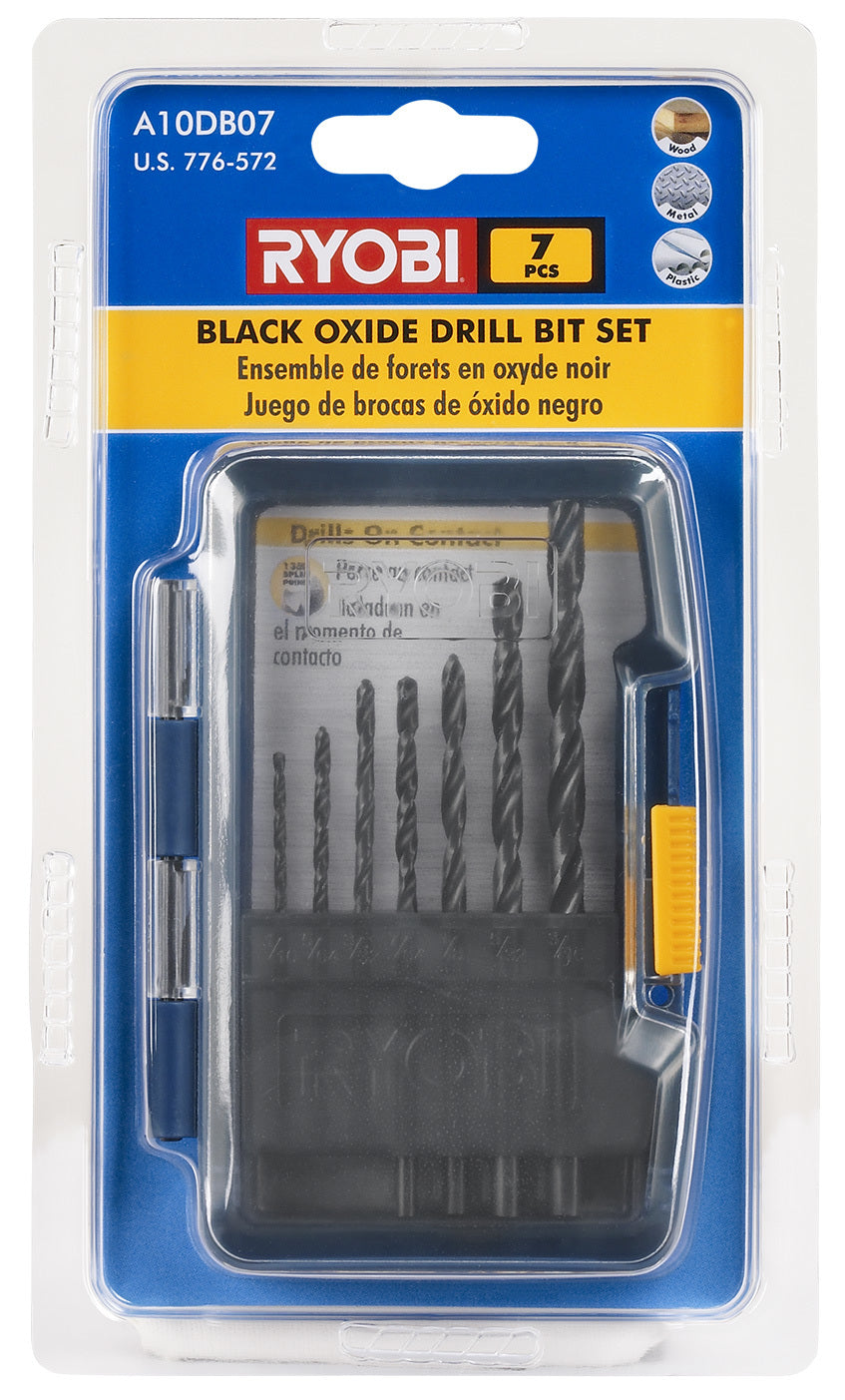 7 PC. Black Oxide Drill Bit Set - A10DB07R1