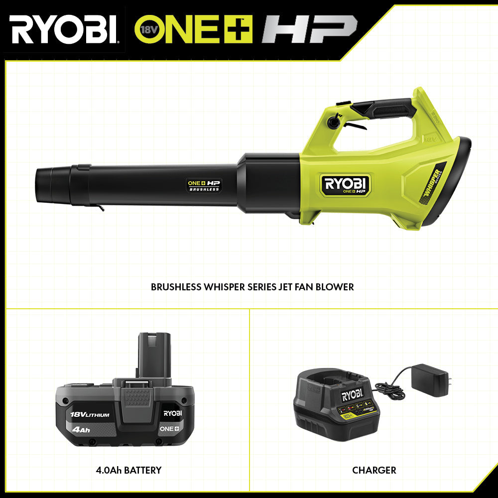 18V ONE+ HP Brushless WHISPER SERIES 450 CFM Blower Kit - P21140