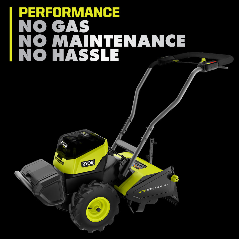 40V HP Brushless 18" Rear Tine Tiller Kit - RY40720