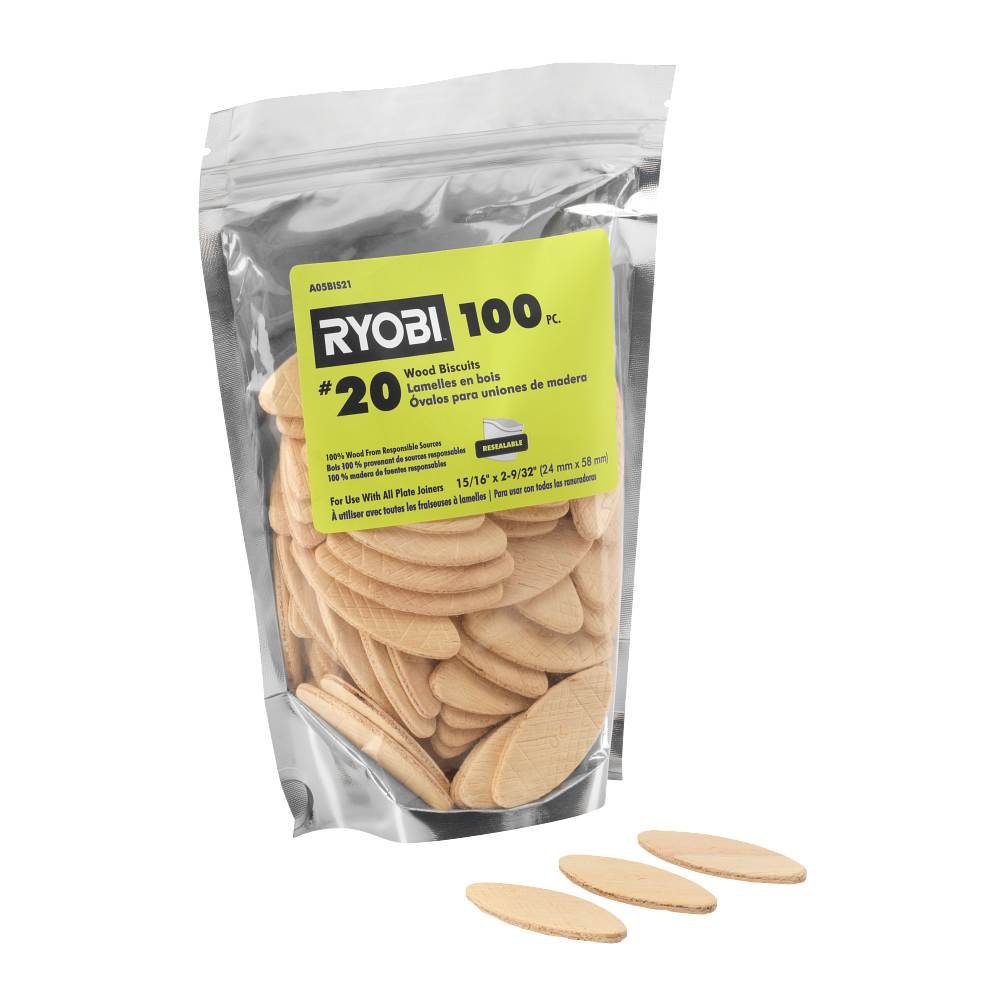 100 PC. #20 Wood Biscuits - A05BIS21