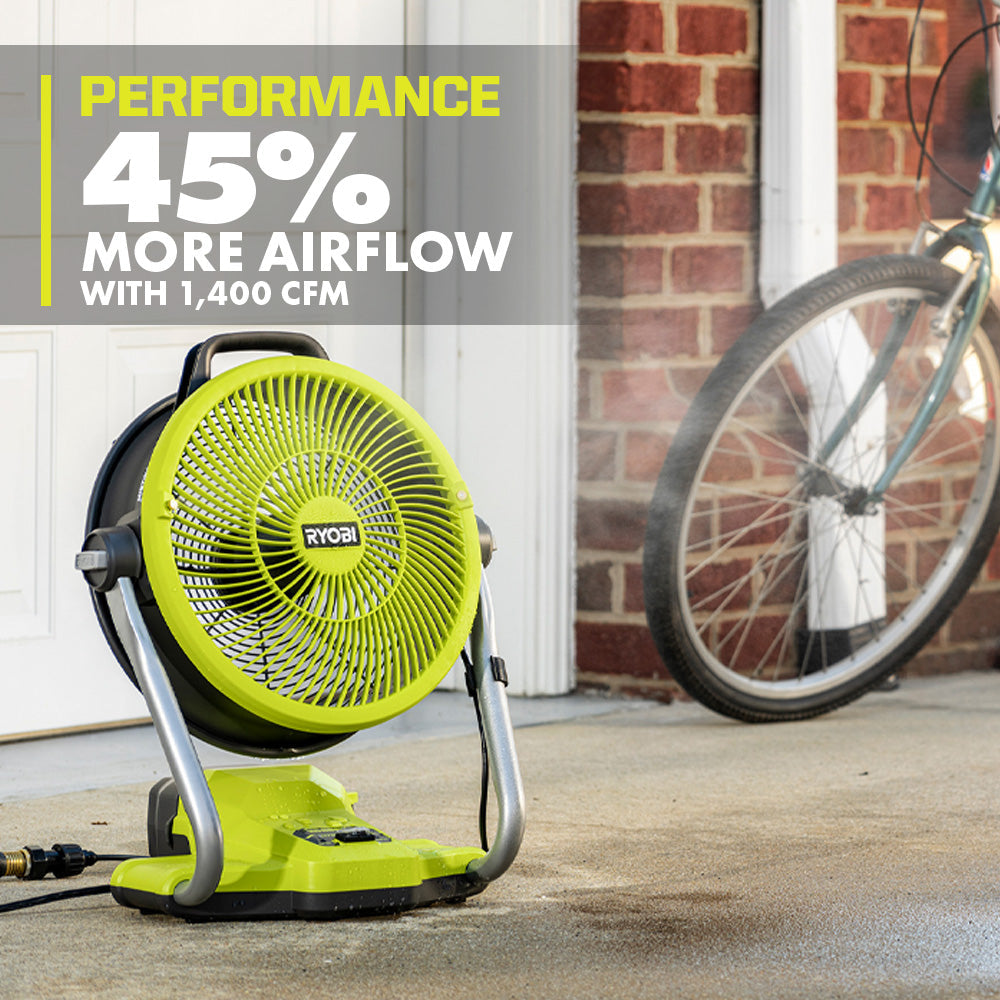 ONE+ 18V Cordless Hybrid 12" Misting Cannon Kit with (1) 4.0 Ah Battery and Charger - PCL850K1