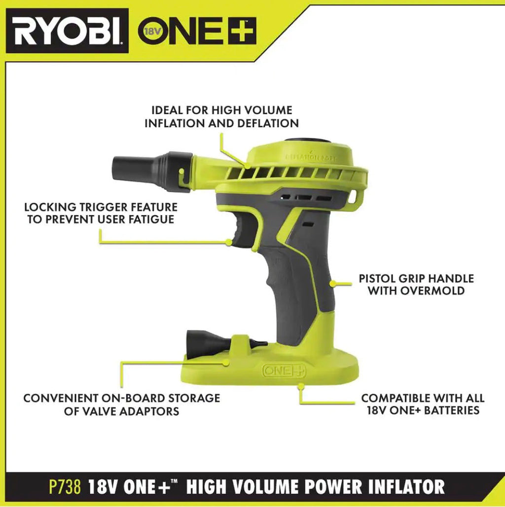 18V ONE+ High Volume Power Inflator Kit - P738KN