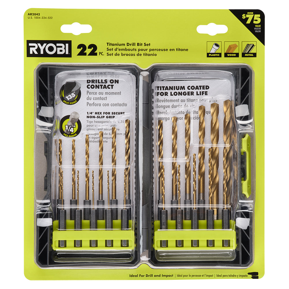 Titanium Drill Bit Kit (22-Piece) - AR2042