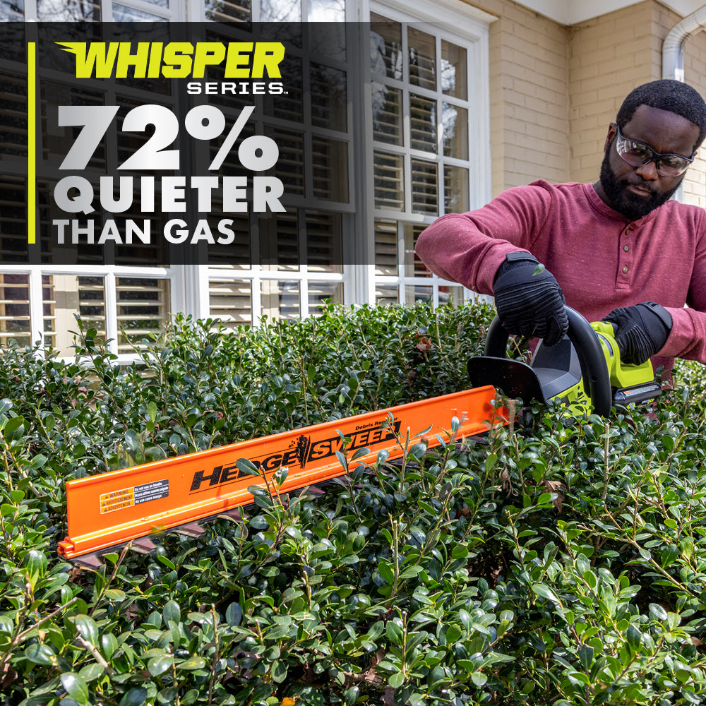 40V HP Brushless WHISPER SERIES 26" Hedge Trimmer - RY40606BTL