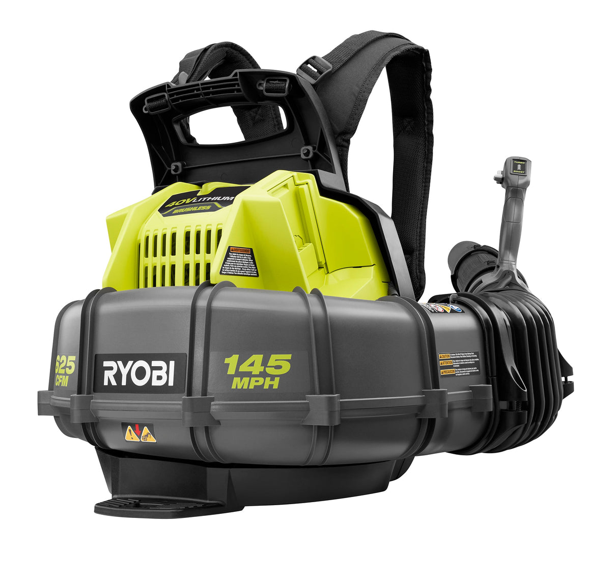 40V Brushless 625 CFM WHISPER SERIES Backpack Blower Kit - RY40440