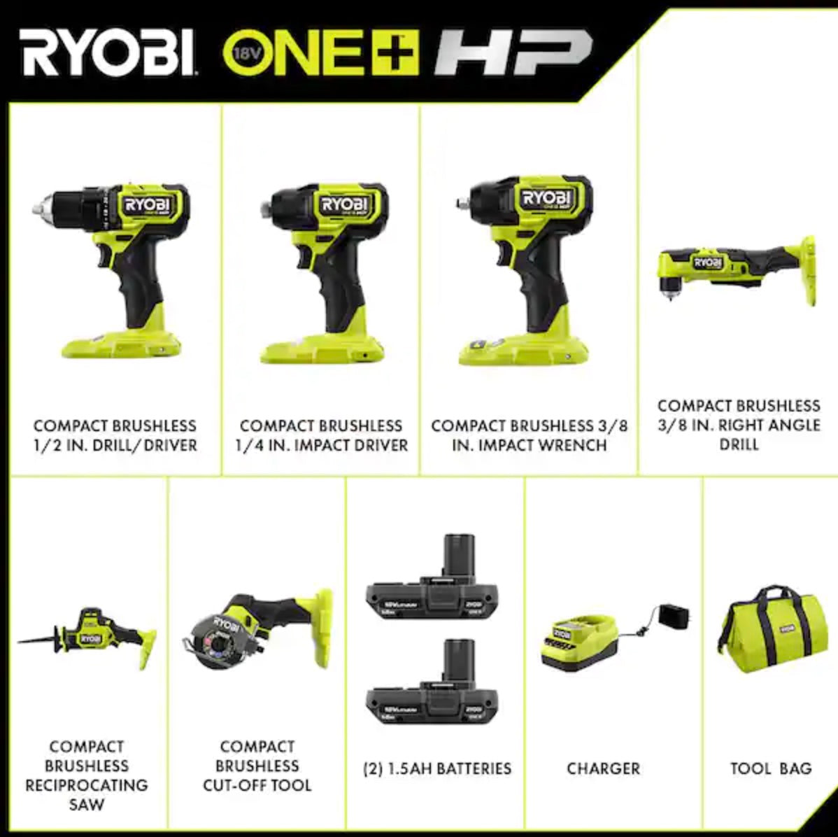 18V ONE+ HP Compact Brushless 6-Tool Combo Kit - PSBCK06K