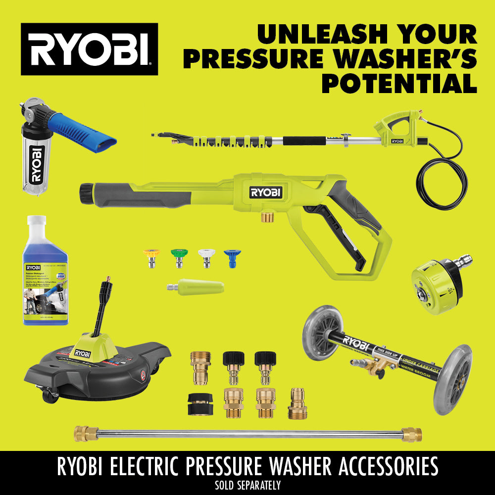 3000 PSI 1.1 GPM Brushless Electric Pressure Washer with 12" 2300 PSI Surface Cleaner - RY143011-RY31SC312
