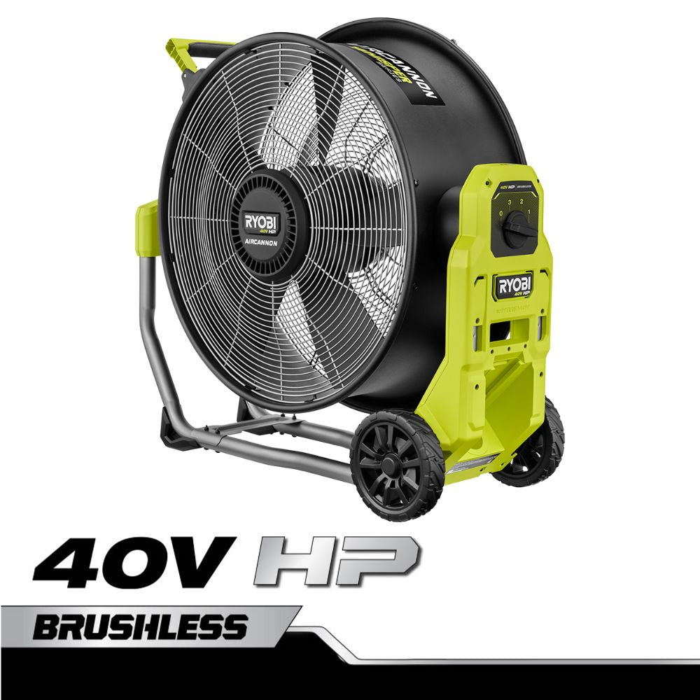 40V HP Brushless Hybrid WHISPER SERIES 20" Air Cannon Fan - RY40HF01B