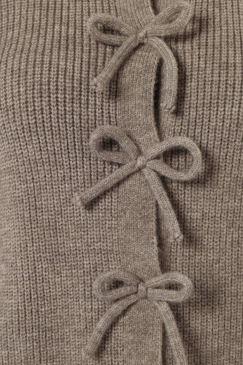 Wilde Bow Front Cardigan - Light Grey